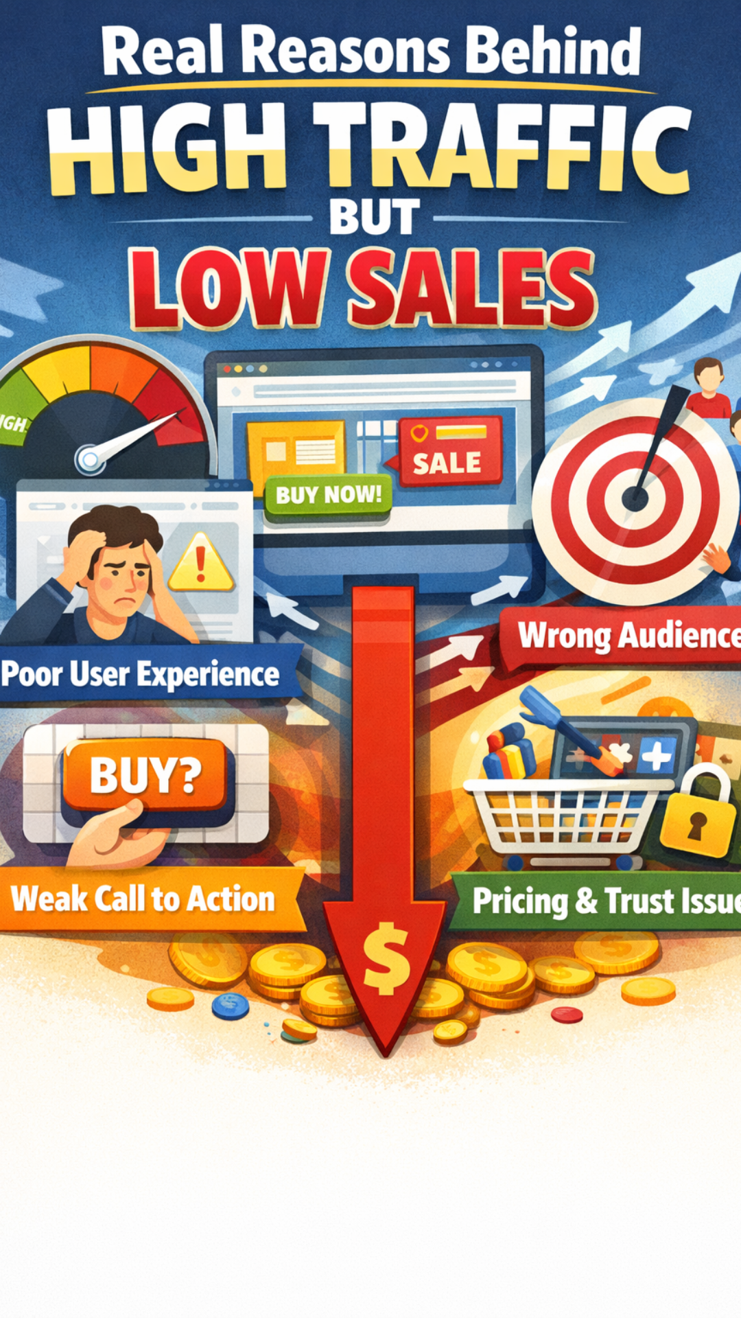 Real Reasons Behind High Traffic But Low Sales